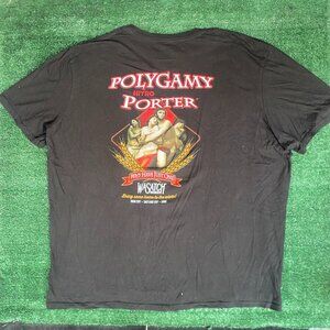 Vintage Y2K Polygamy Beer Shirt Sex Humor Funny Grunge Tee
